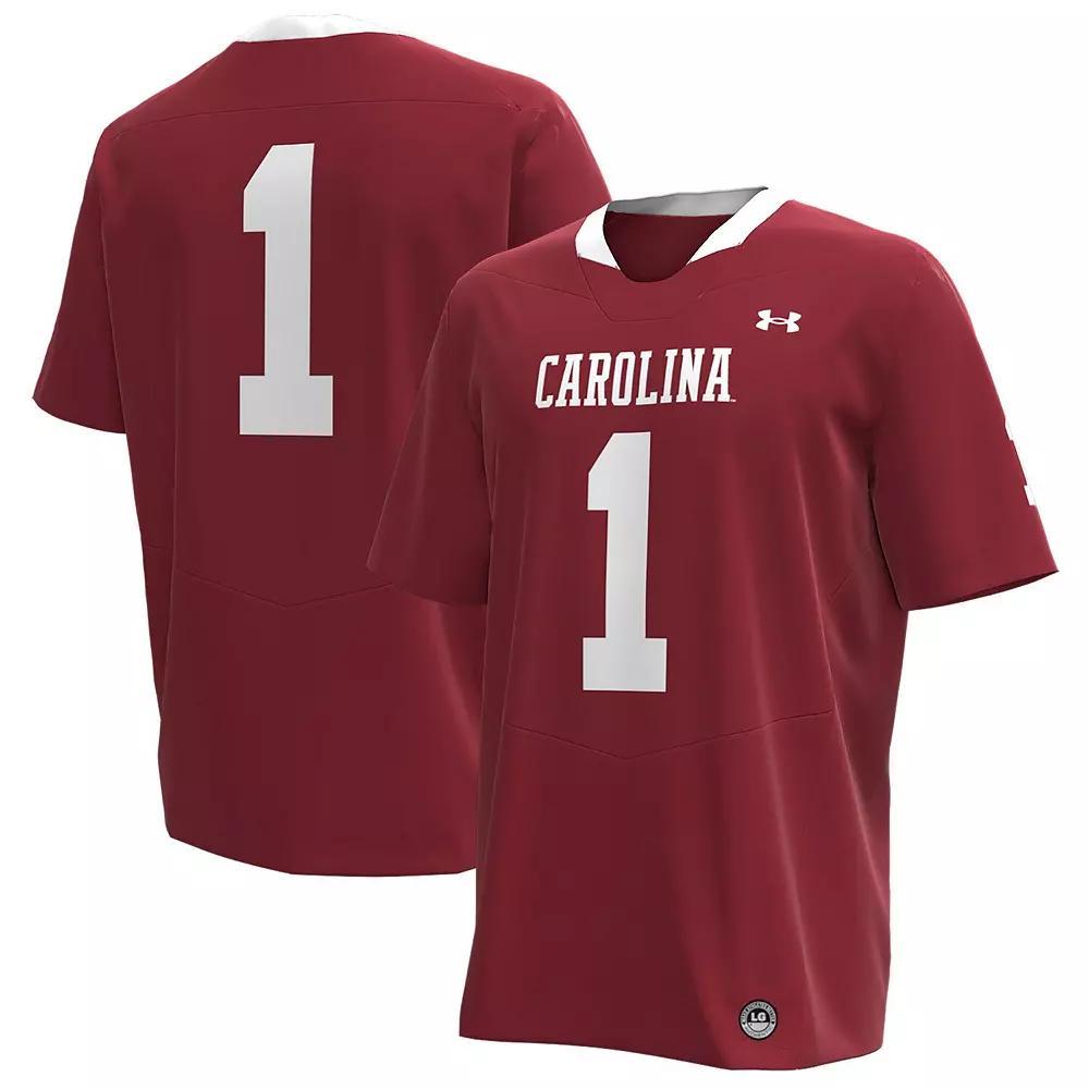 Men's Under Armour #1 Garnet South Carolina Gamecocks Throwback Replica Jersey, Size: Medium, Red Product Image