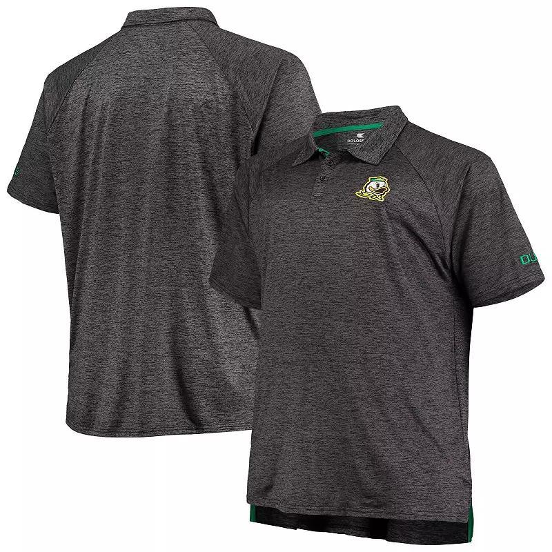 Mens Colosseum Heathered Black Oregon Ducks Big & Tall Down Swing Polo Product Image