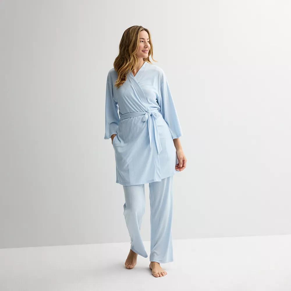 Women's Sonoma Goods For Life® Pointelle Sleep Robe, Size: Large, Cerulean Product Image