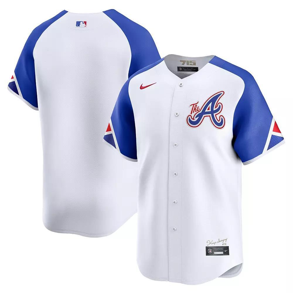 Men's Nike White Atlanta Braves City Connect Limited Jersey, Size: Medium Product Image
