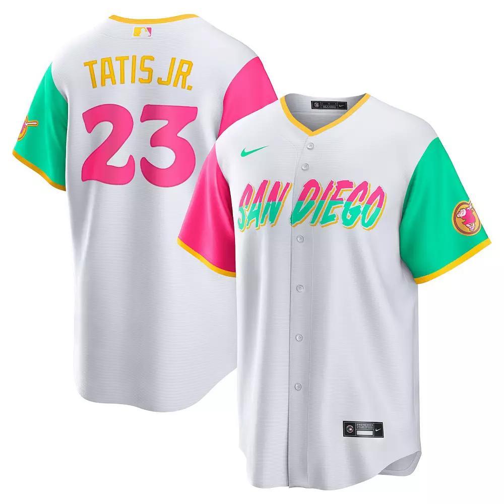 Men's Nike Fernando Tatis Jr. White San Diego Padres 2022 City Connect Replica Player Jersey, Size: 3XL Product Image