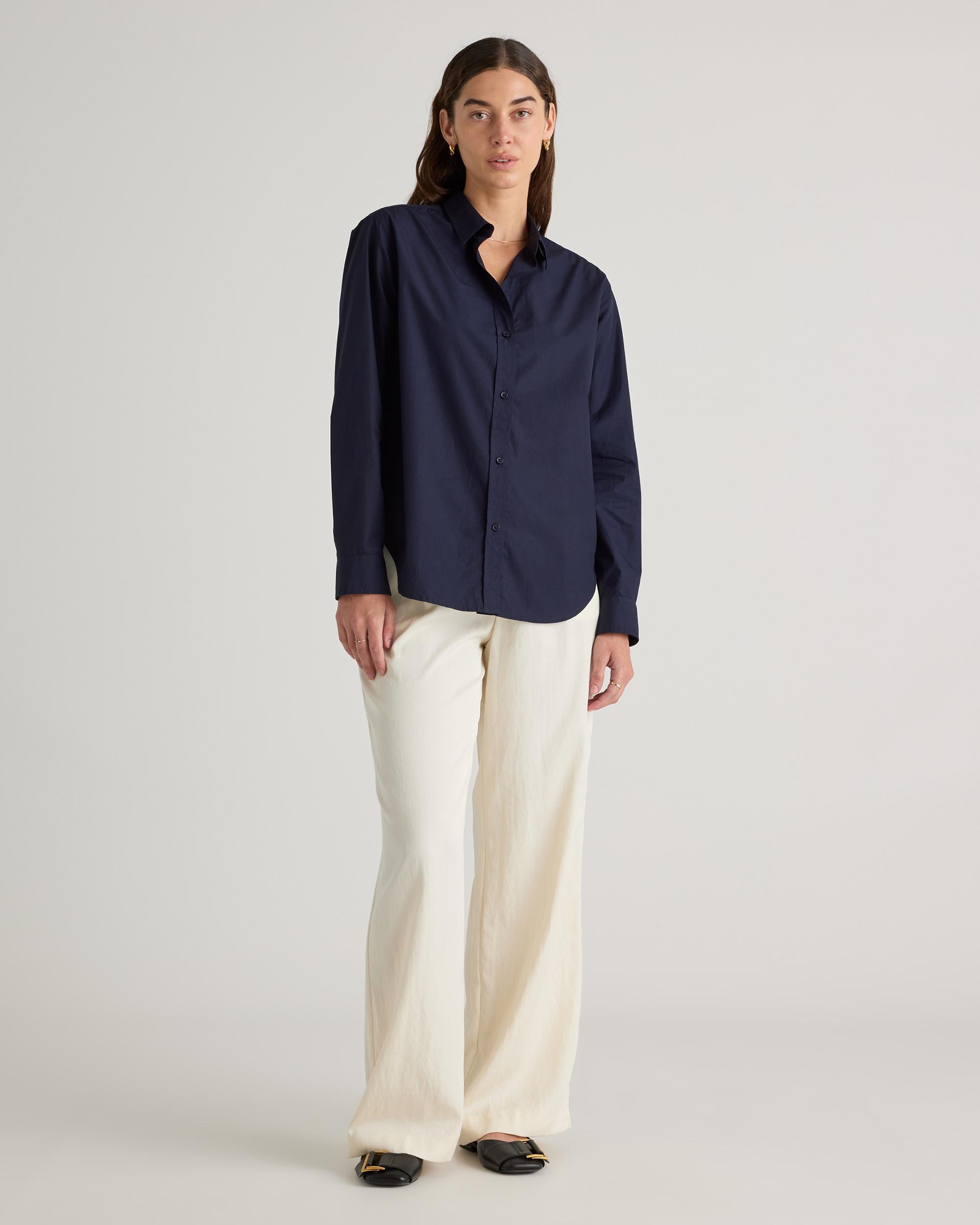 Quince | Women's Poplin Long Sleeve Shirt Size XL, Organic Cotton Product Image