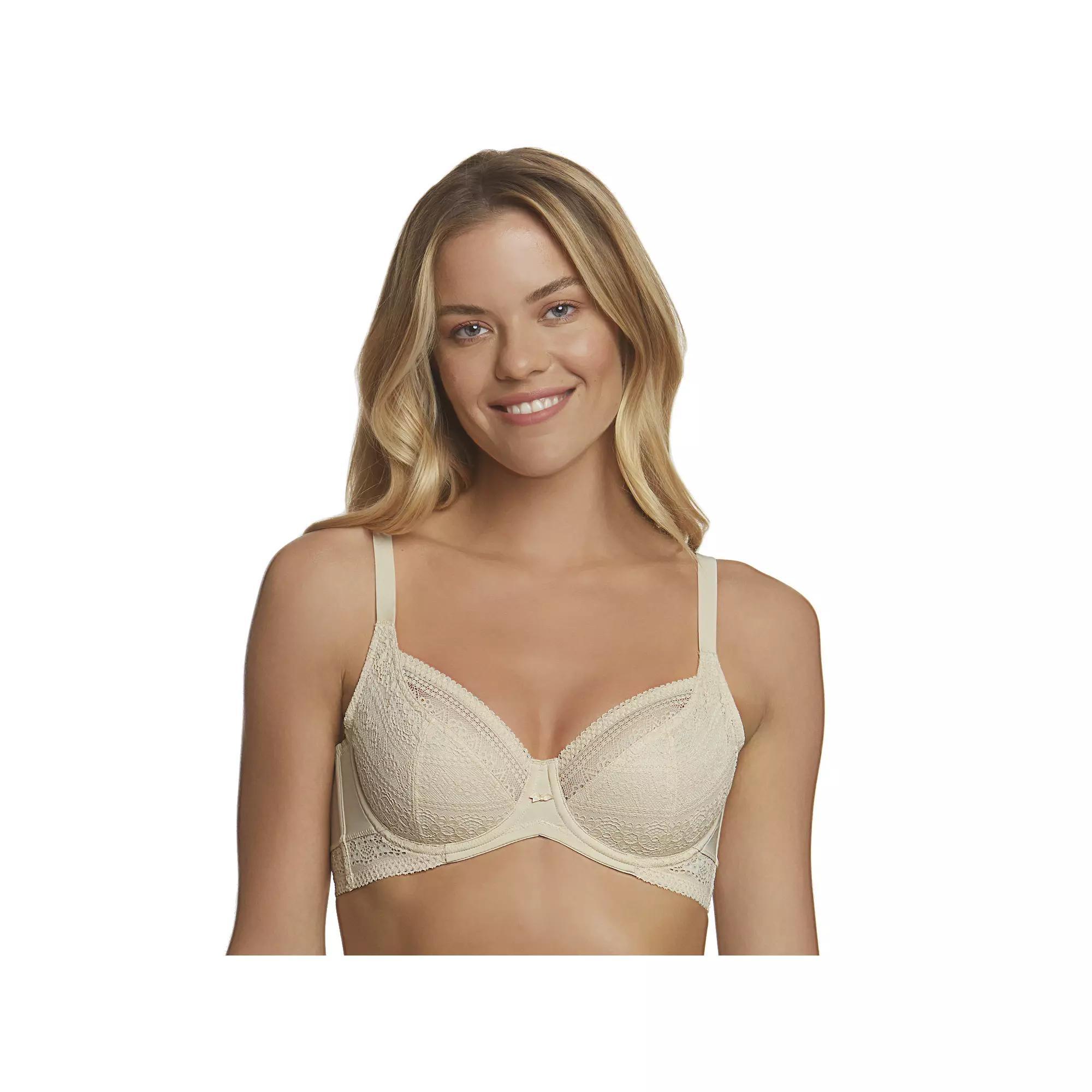 Dominique Tessa Lace Full Figure Side Support Bra 7400, Women's, Size: 36 G, Latte Product Image