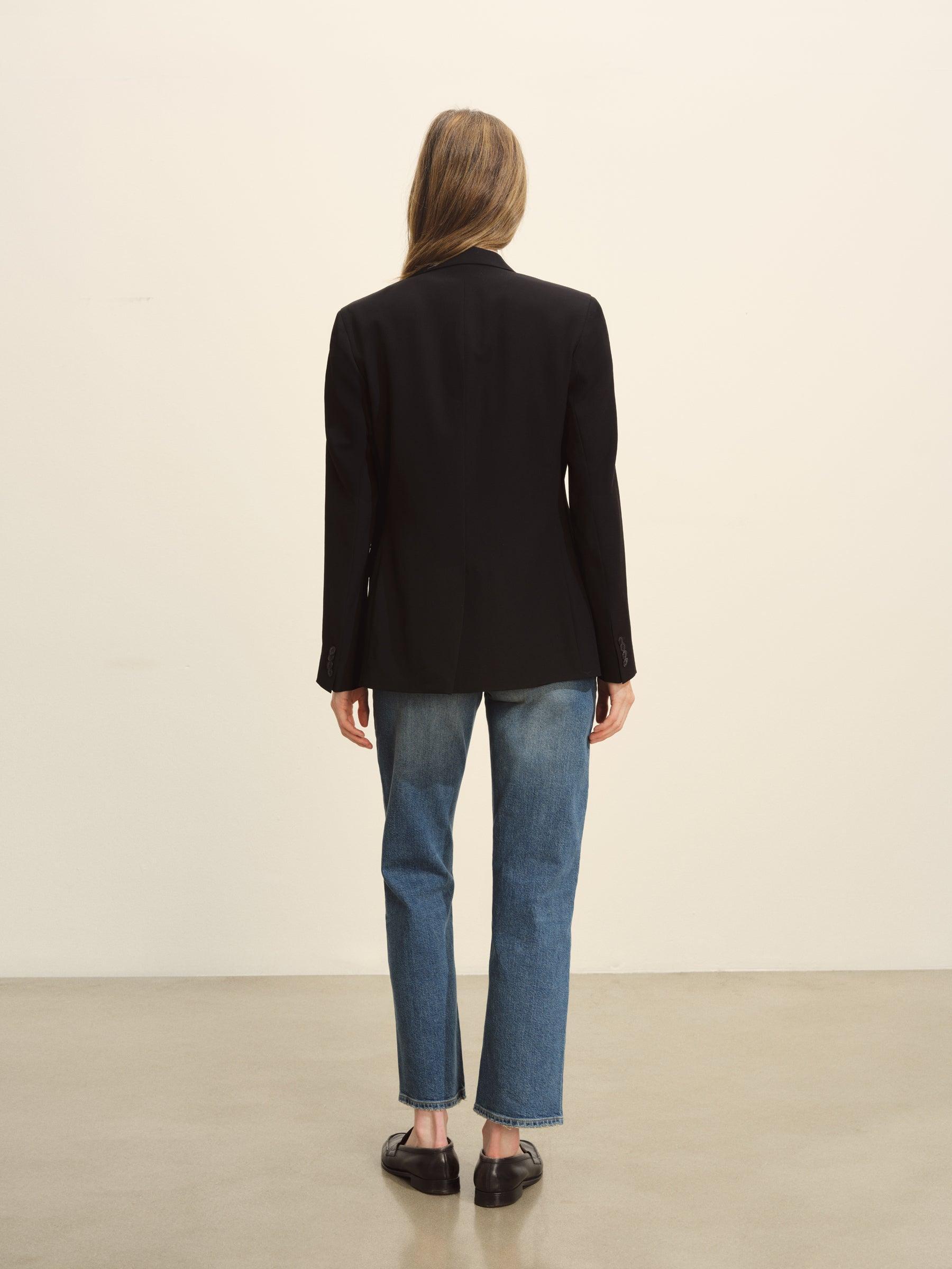 Black Fine Japanese Wool Blazer Product Image