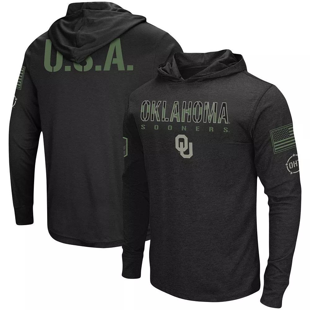 Mens Colosseum Oklahoma Sooners OHT Military Appreciation Hoodie Long Sleeve T-Shirt Product Image