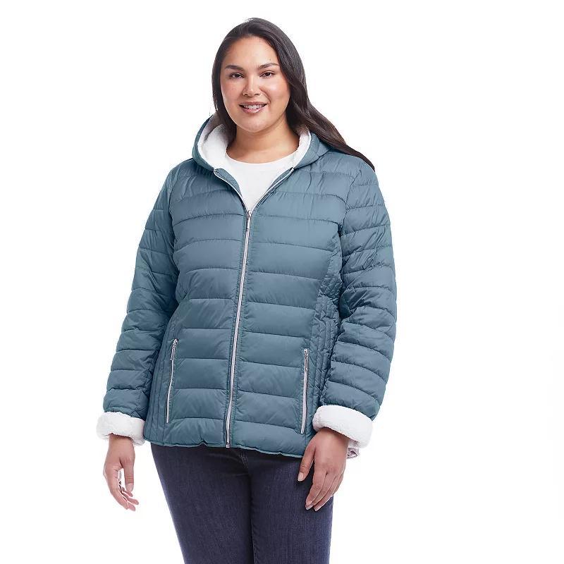 Women's Weathercast Sherpa-Lined Puffer Jacket, Size: 3XL, Coriander Product Image