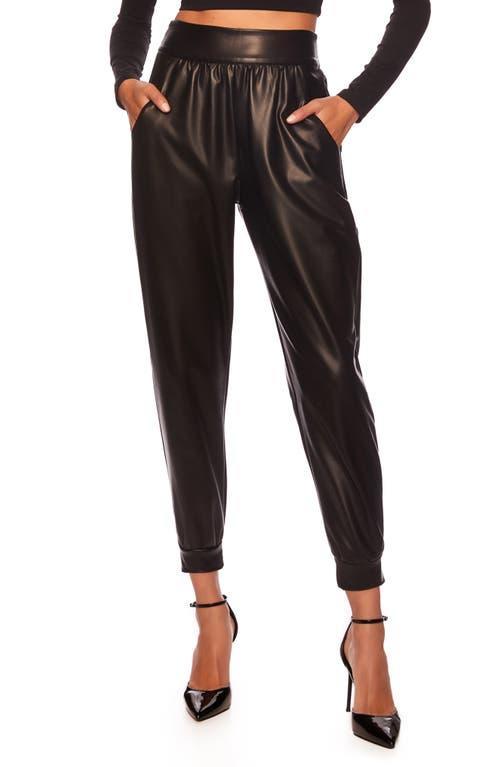 Susana Monaco Faux Leather Jogger Pants Product Image