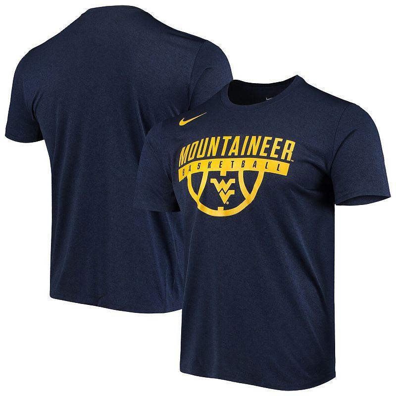 Men's Nike Navy West Virginia Mountaineers Basketball Drop Legend Performance T-Shirt, Size: 2XL, Blue Product Image