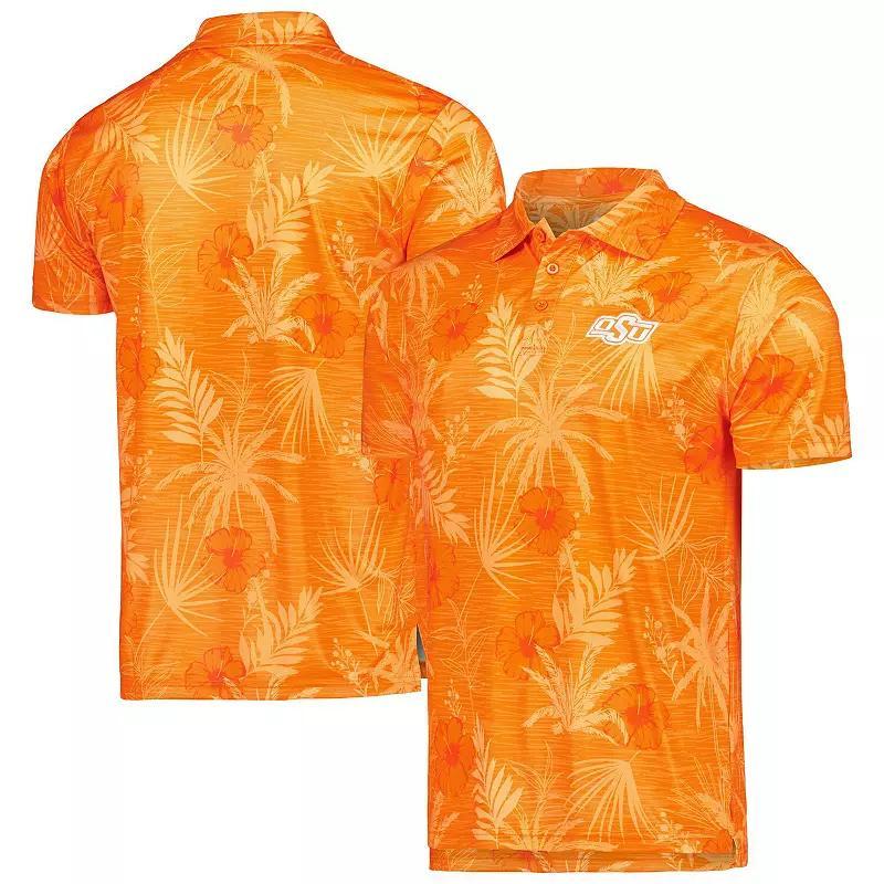 Men's Colosseum Orange Oklahoma State Cowboys Palms Team Polo, Size: Large Product Image