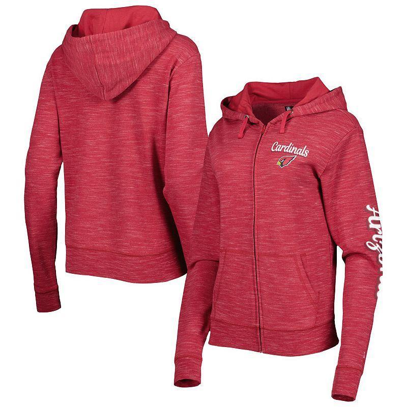 Women's New Era Cardinal Arizona Cardinals Reverse Full-Zip Hoodie, Size: XS, Red Product Image