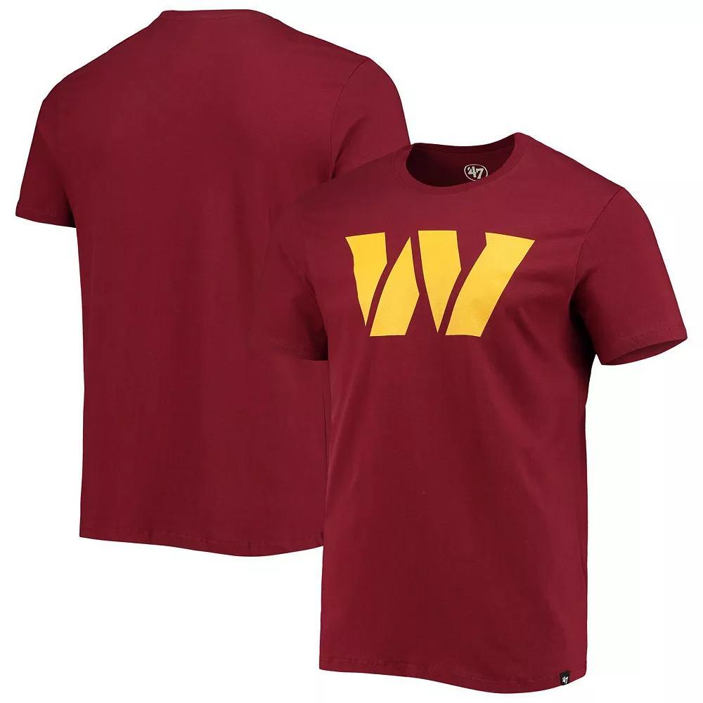 Men's '47 Burgundy Washington Commanders Logo Imprint Super Rival T-Shirt, Size: Small, Wft Med Re Product Image