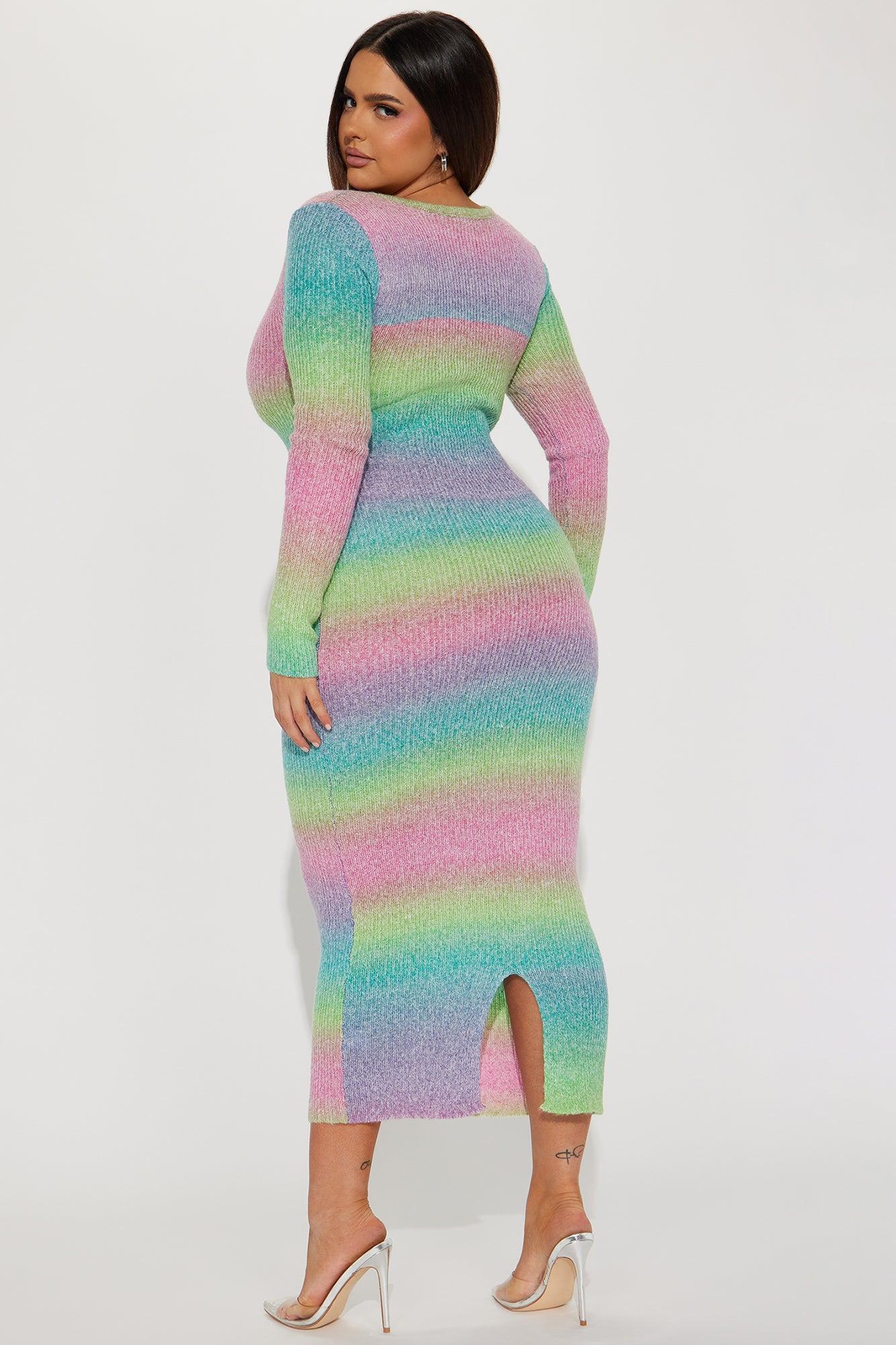 Vivian Sweater Maxi Dress - Multi Color Product Image