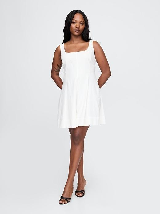 Linen-Blend Mini Dress Product Image