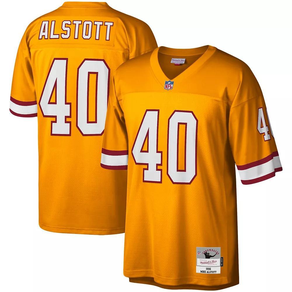Men's Mitchell & Ness Mike Alstott Orange Tampa Bay Buccaneers Big & Tall 1996 Retired Player Replica Jersey, Size: 6XB Product Image