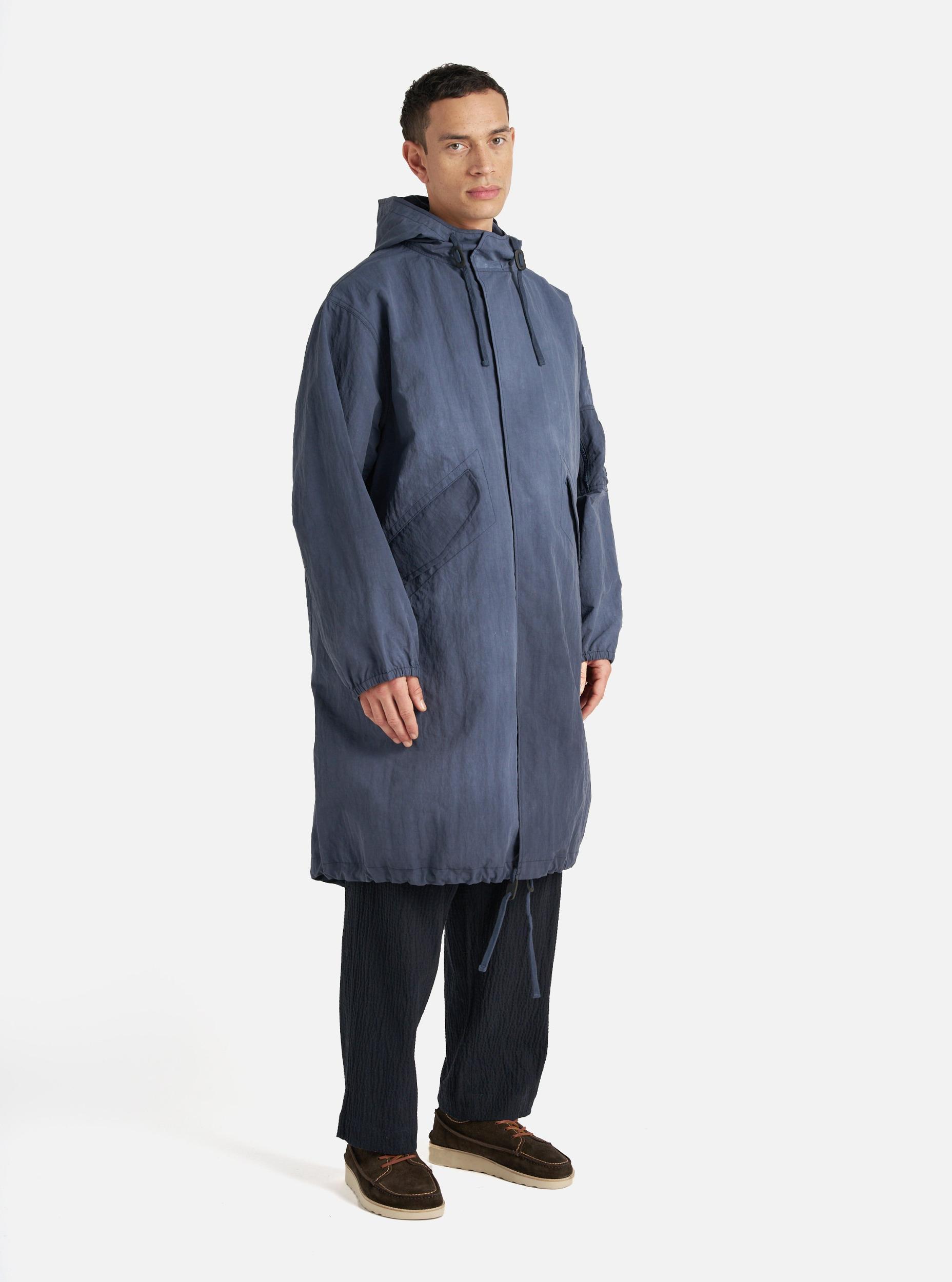Universal Works Beach Parka in Navy Recycled Splash Nylon Product Image