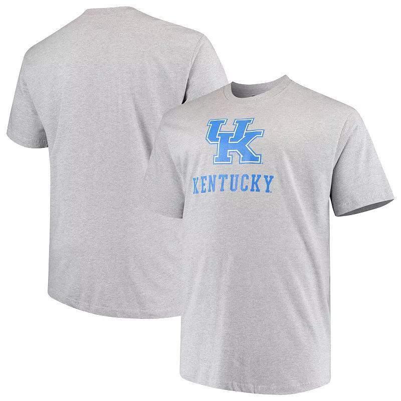 Mens Heathered Gray Kentucky Wildcats Big & Tall Lockup T-Shirt Product Image