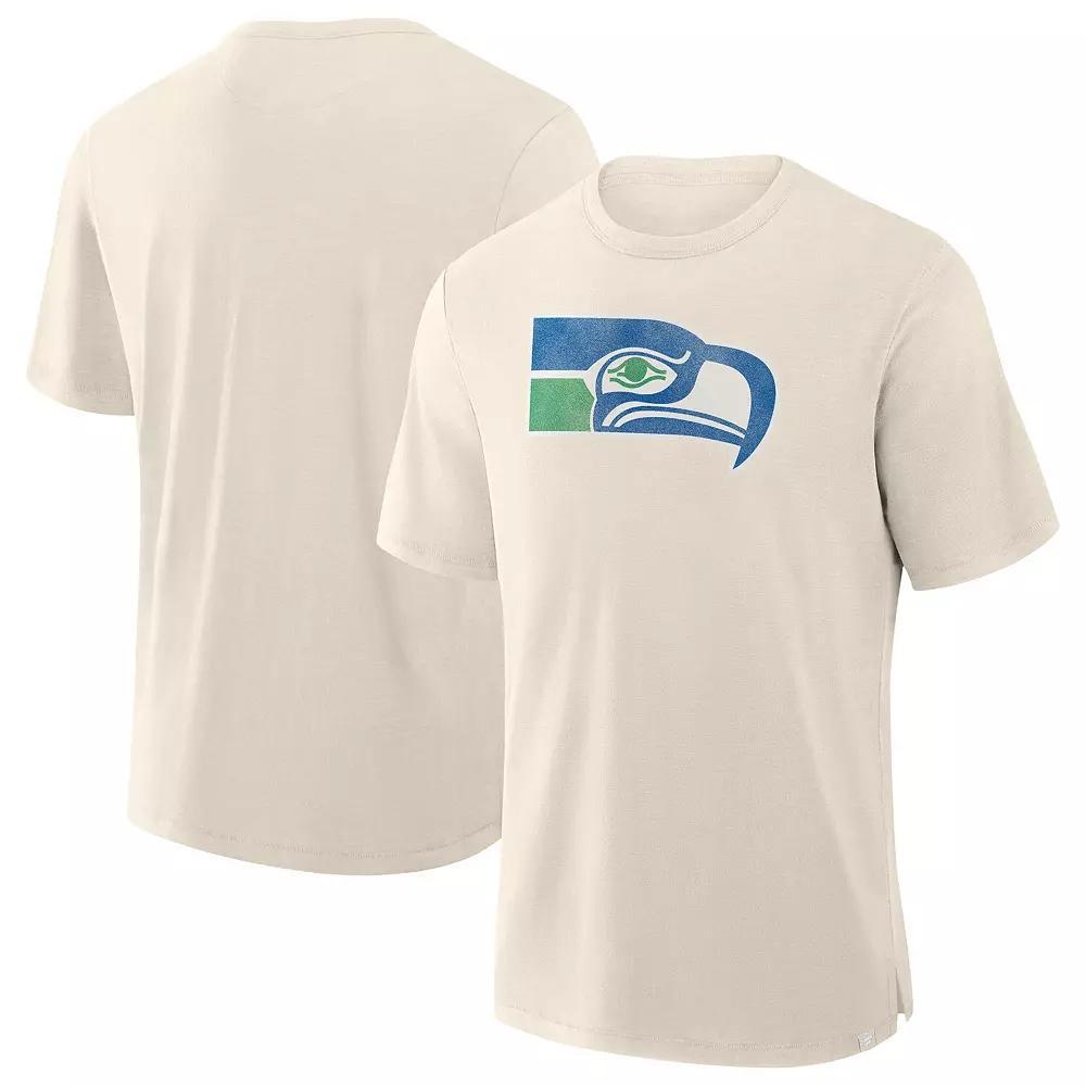Men's Fanatics  Cream Seattle Seahawks Slub T-Shirt, Size: 2XL, Beige Product Image