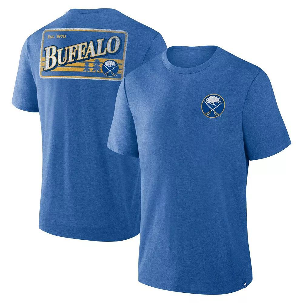 Men's Fanatics Heather Royal Buffalo Sabres Fan Lanes Tri-Blend T-Shirt, Size: Small, Blue Product Image