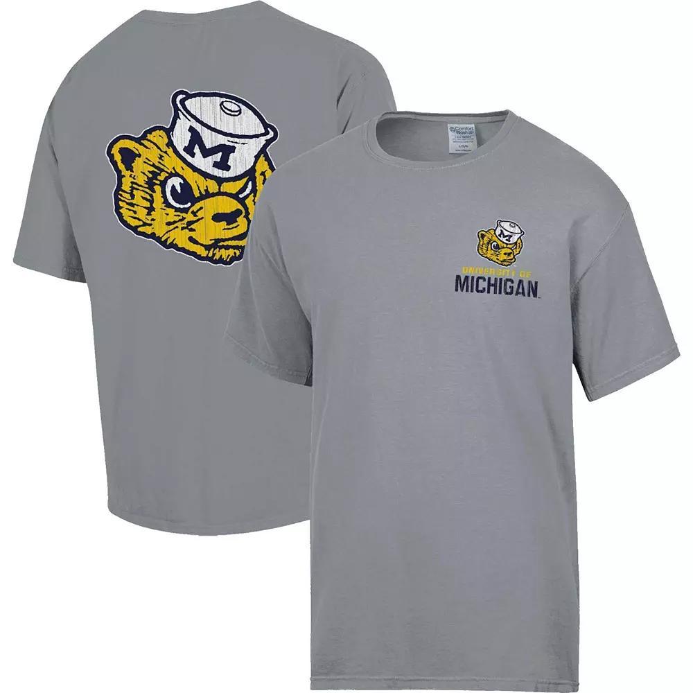 Men's Comfort Wash Graphite Michigan Wolverines Vintage Logo T-Shirt, Size: Small, Dark G Product Image
