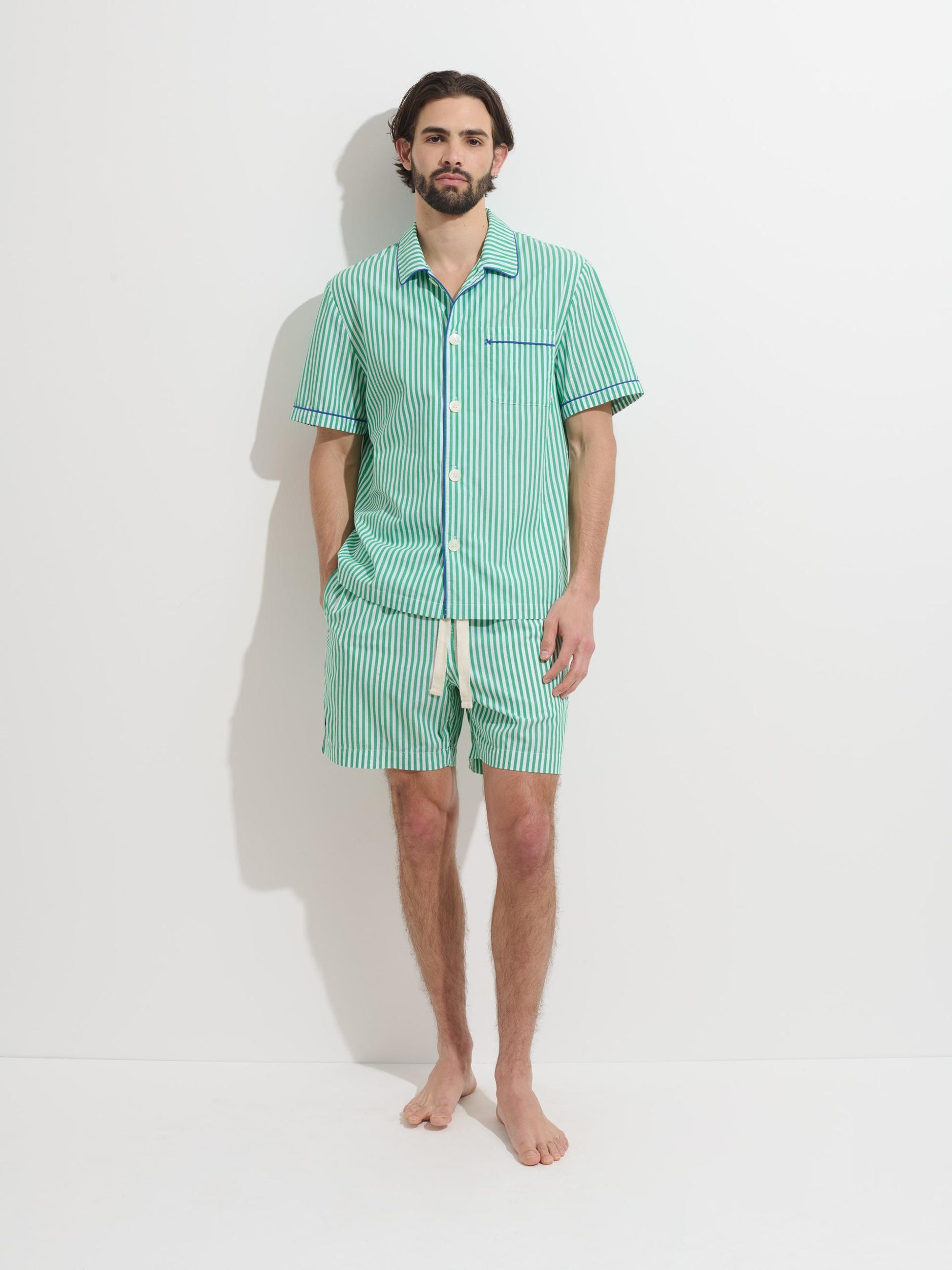 P'Jimmies Short Sleeve Sleep Shirt In Stripe Product Image