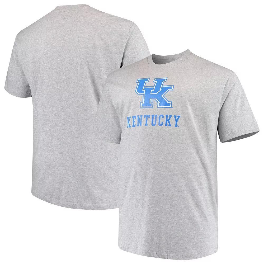 Mens Heathered Gray Kentucky Wildcats Big & Tall Lockup T-Shirt Product Image