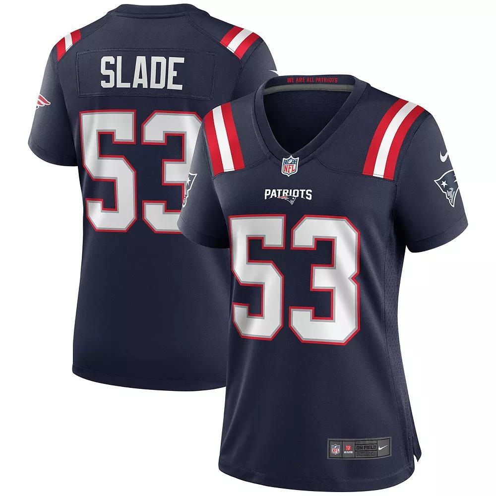 Women's Nike Chris Slade Navy New England Patriots Game Retired Player Jersey, Size: XL, Blue Product Image