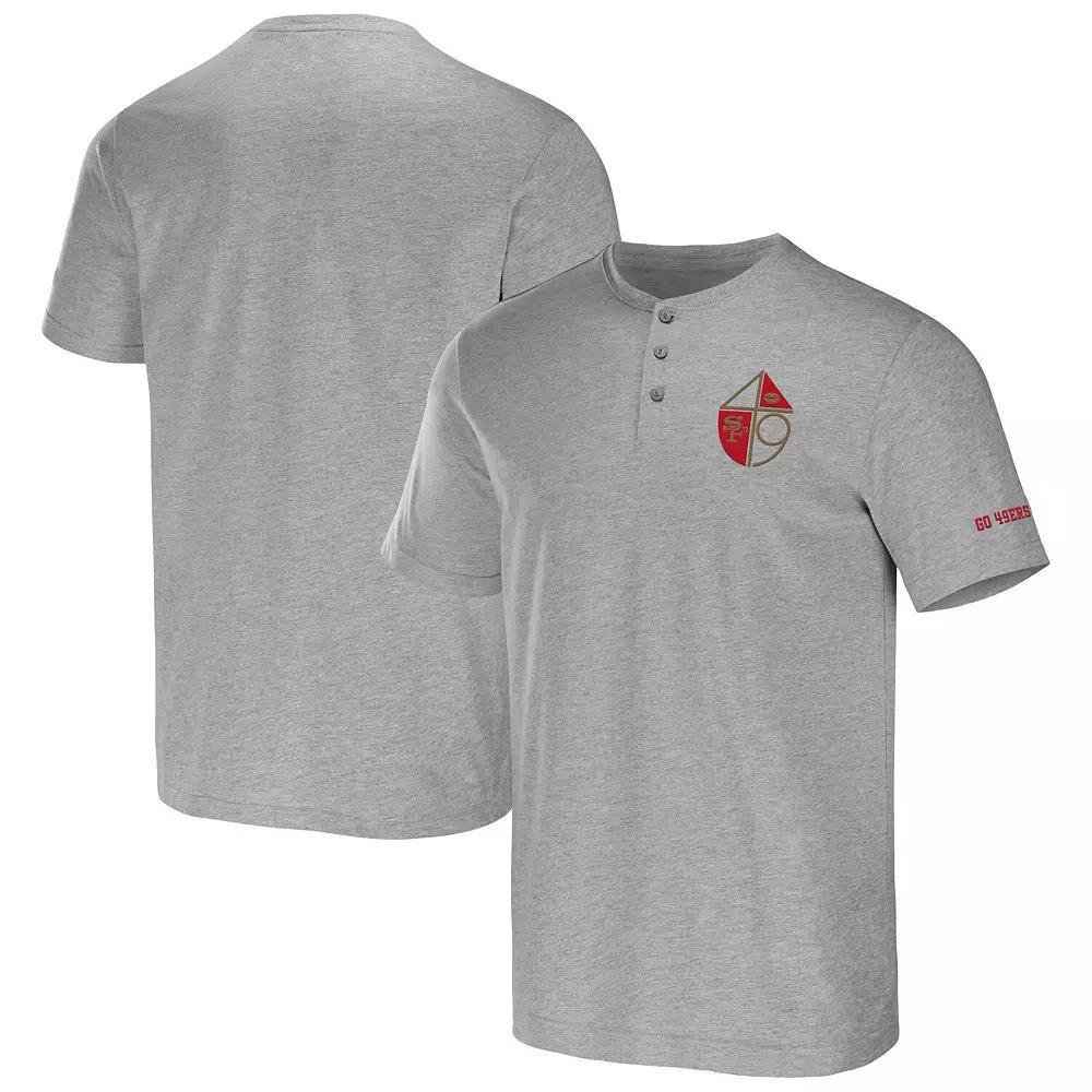 Men's NFL x Darius Rucker Collection by Fanatics Heather Gray Cleveland Browns Henley T-Shirt, Size: Small, Grey Product Image
