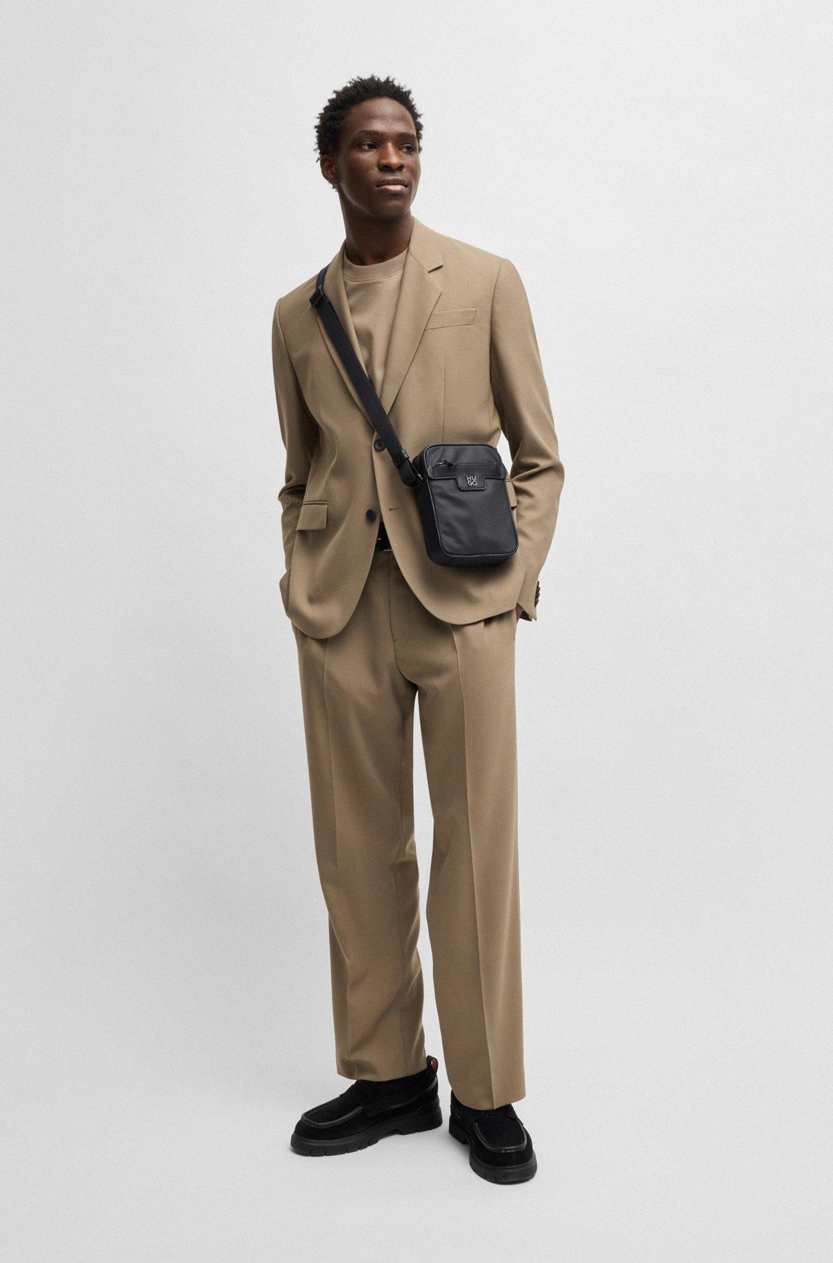 Reporter bag in structured twill with metallic stacked logo Product Image
