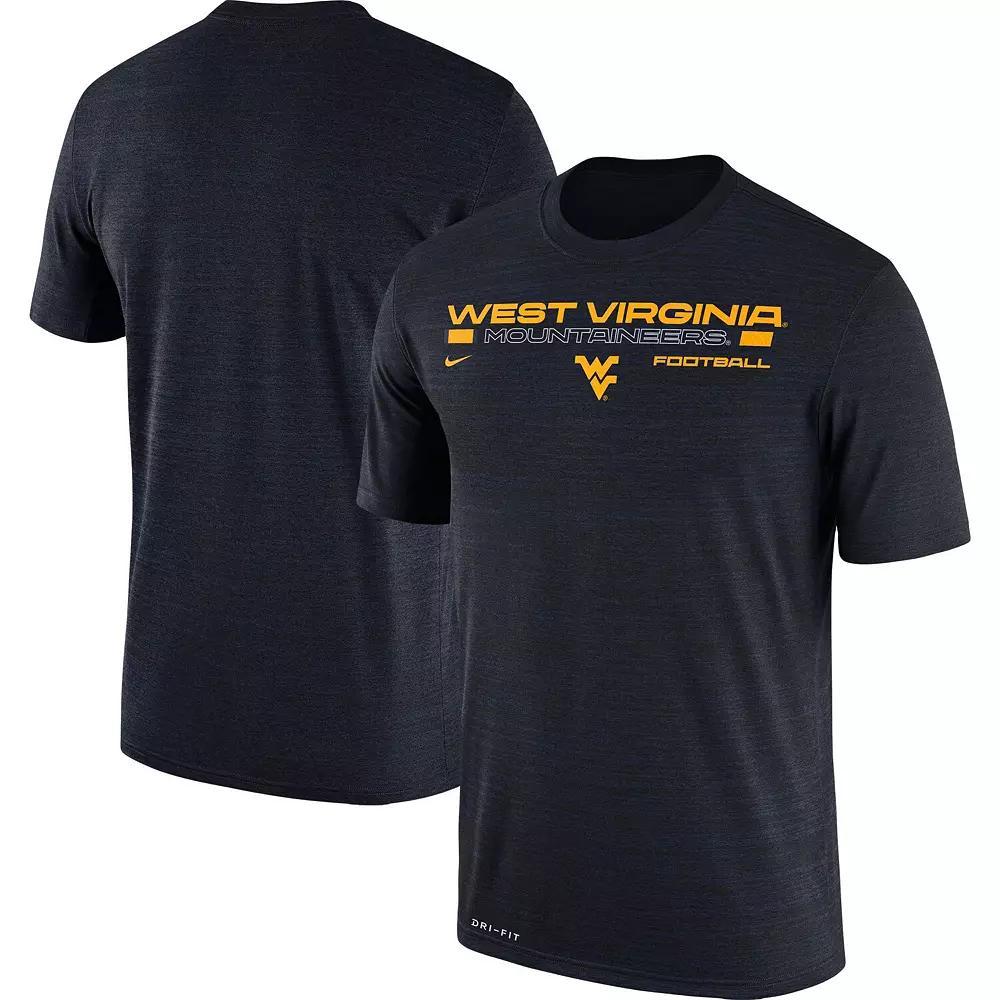 Mens Nike Navy West Virginia Mountaineers Team Velocity Legend Performance T-Shirt WVU Blue Product Image