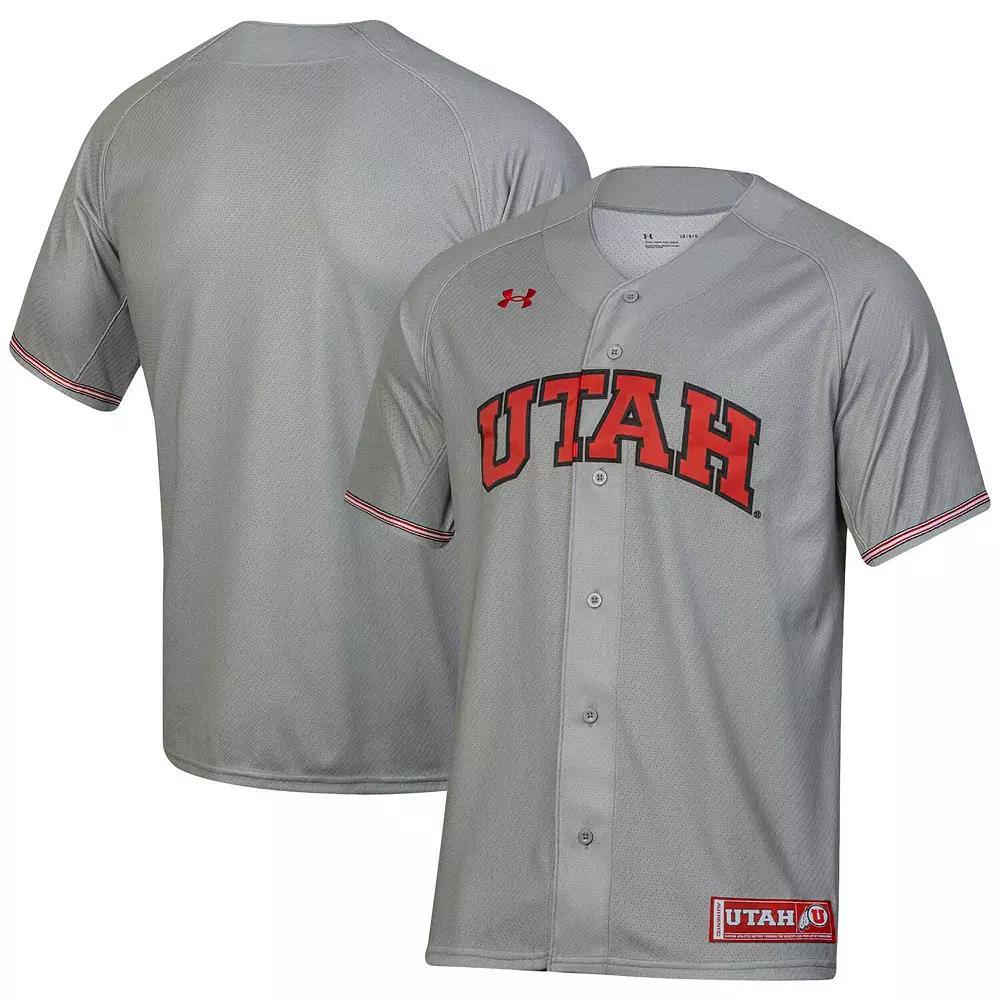 Men's Under Armour Gray Utah Utes Replica Baseball Jersey, Size: Large, Ute Grey Product Image