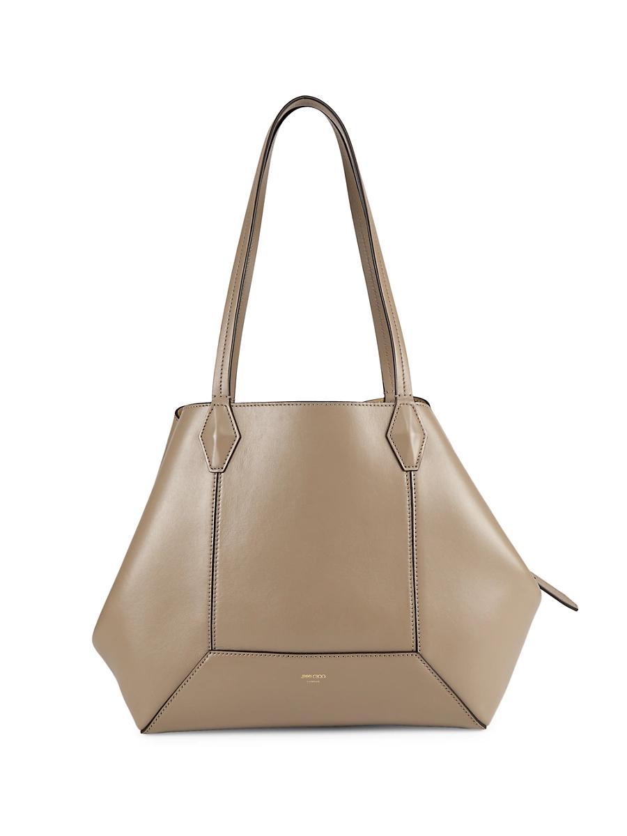 Womens Diamond Medium Leather Tote Bag Product Image