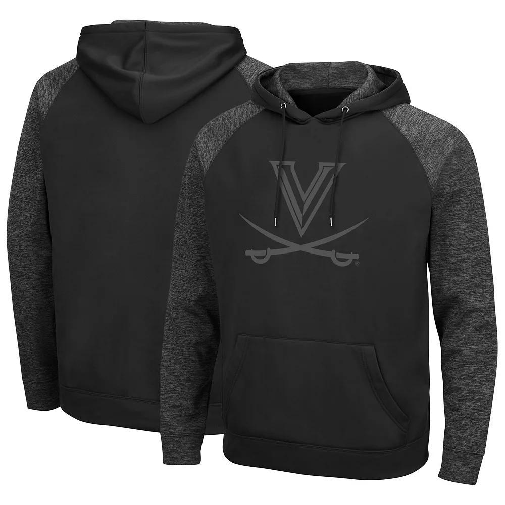 Men's ColosseumVirginia Cavaliers Blackout 3.0 Tonal Raglan Pullover Hoodie, Size: 2XL Product Image