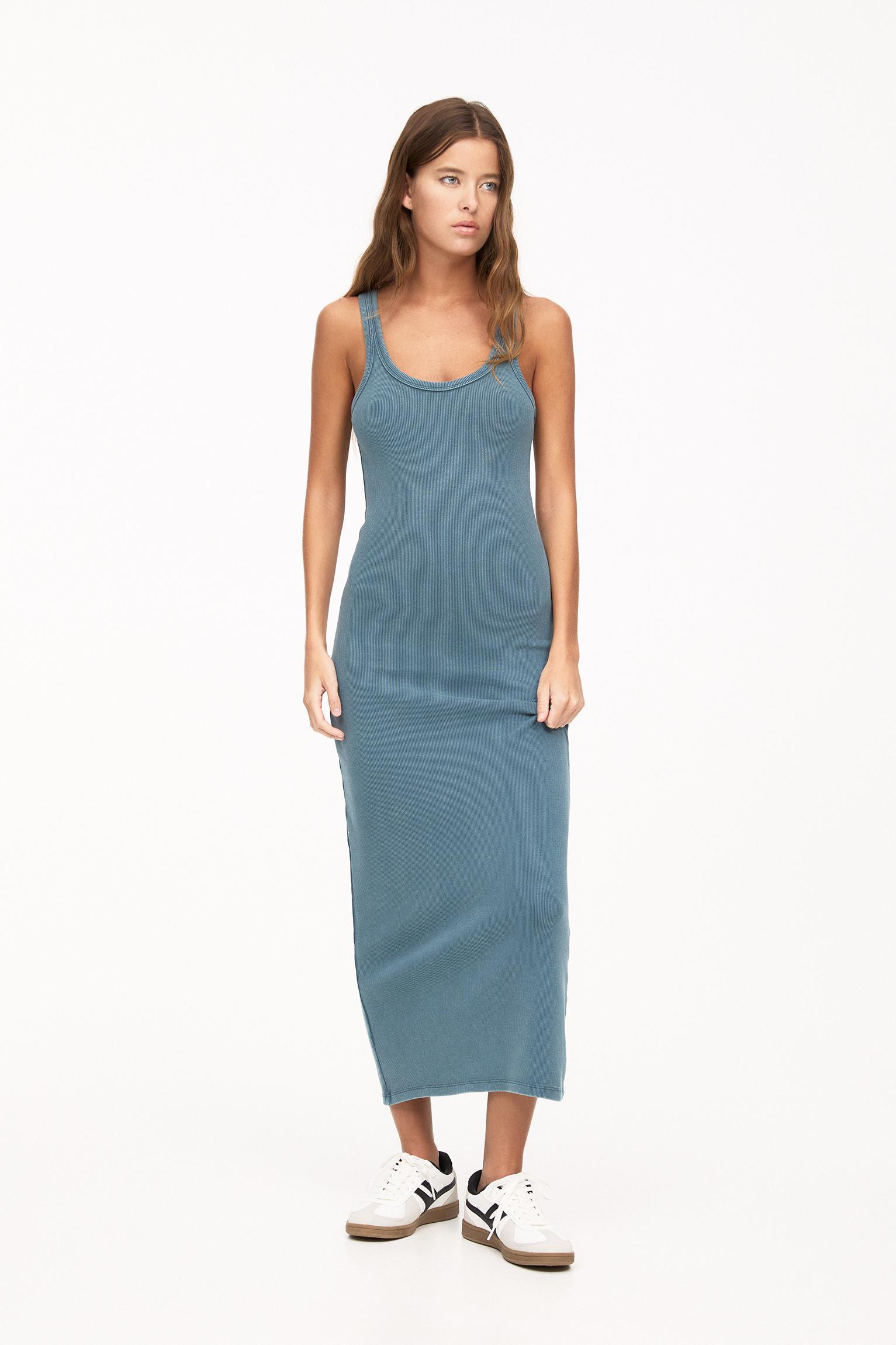 Strappy ribbed midi dress Product Image