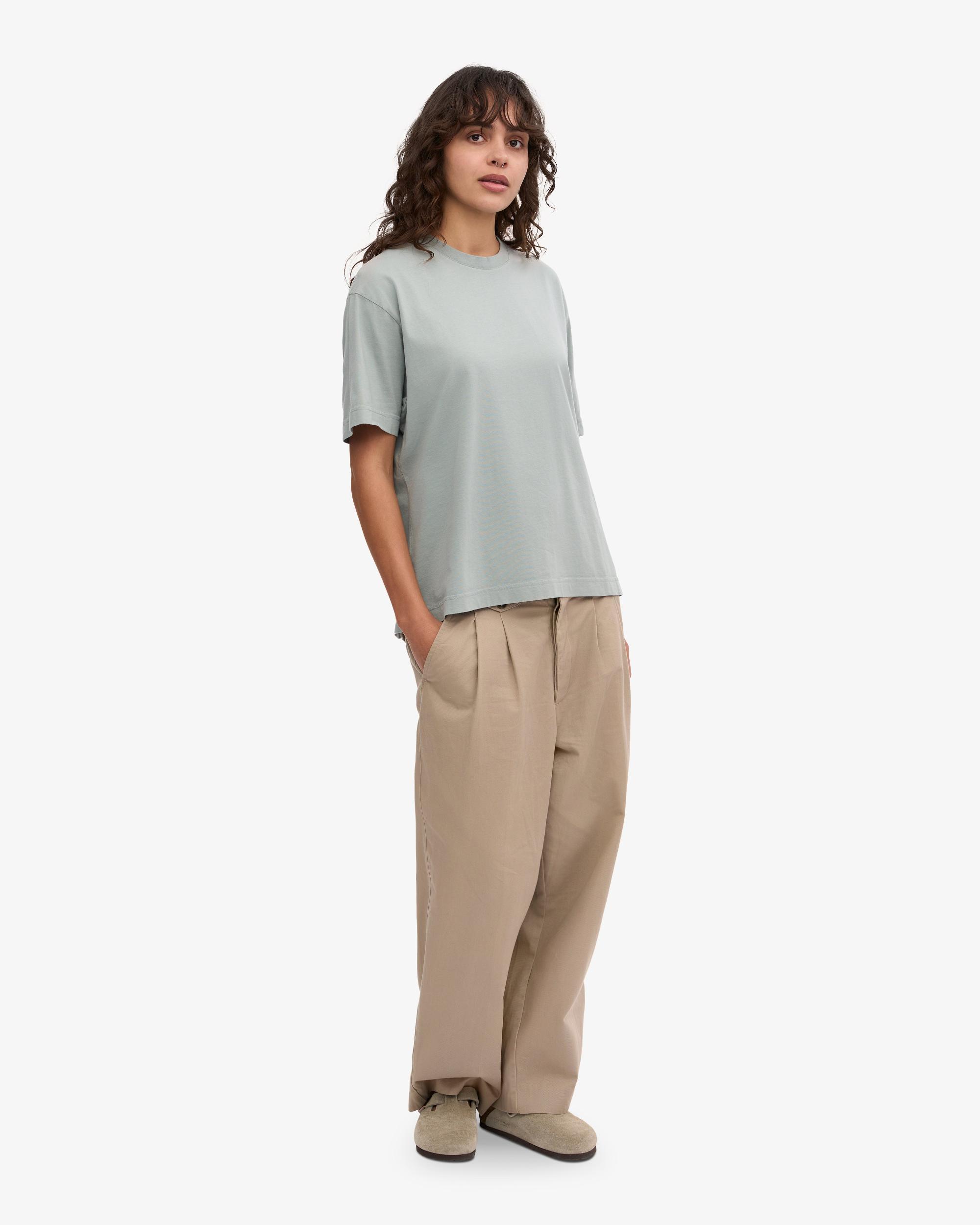 Oversized Organic T-Shirt - Steel Blue Product Image