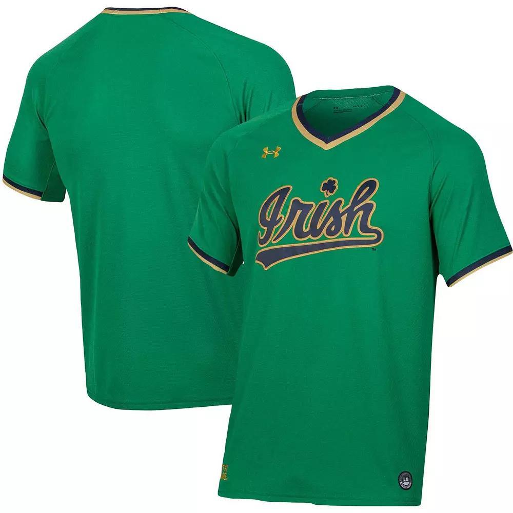 Men's Under Armour Green Notre Dame Fighting Irish Replica Baseball Jersey, Size: Small Product Image