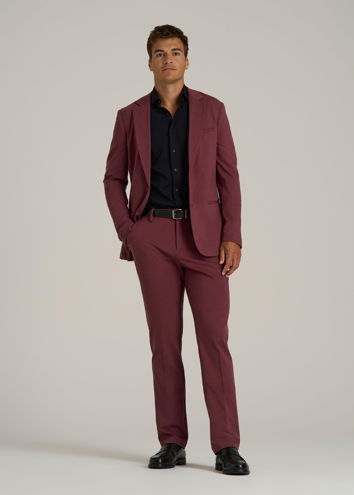 Flex Tech Suit Pants for Tall Men in Tawny Port Nailhead Male Product Image