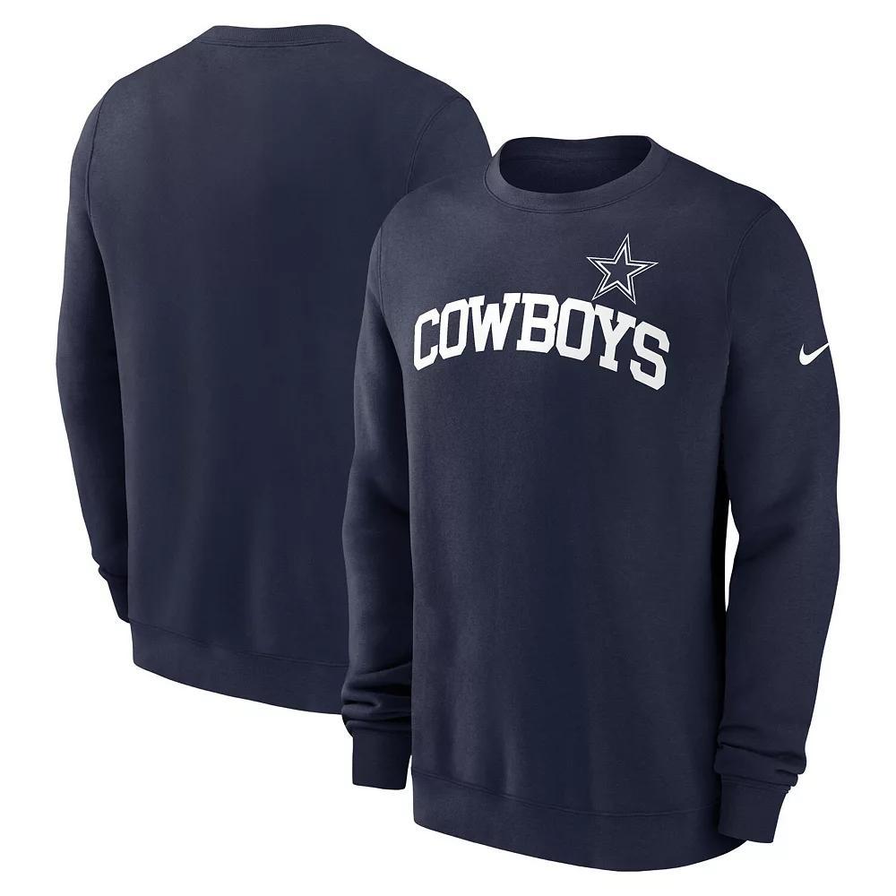 Men's Nike Navy Dallas Cowboys Club Pullover Sweatshirt, Size: 3XL, Blue Product Image