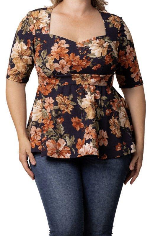 Posh Peplum Top - Plus Product Image