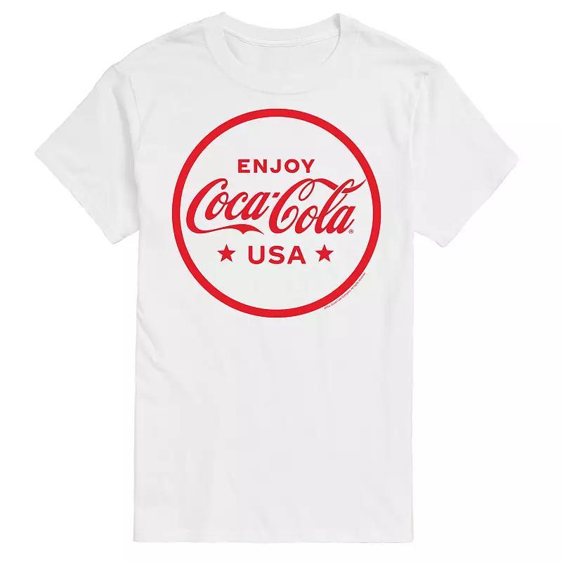 Men's Coca-Cola Enjoy Coca-Cola USA Graphic Tee, Size: XL Tall, White Product Image