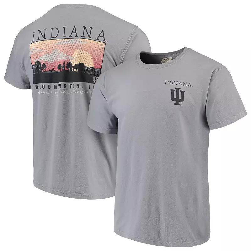Men's Gray Indiana Hoosiers Comfort Colors Campus Scenery T-Shirt, Size: Small, Grey Product Image