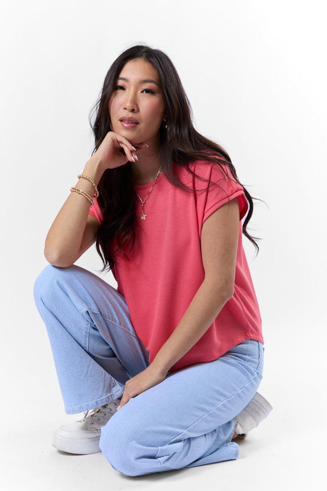 My Type Of Coral Knit Tee SALE Product Image