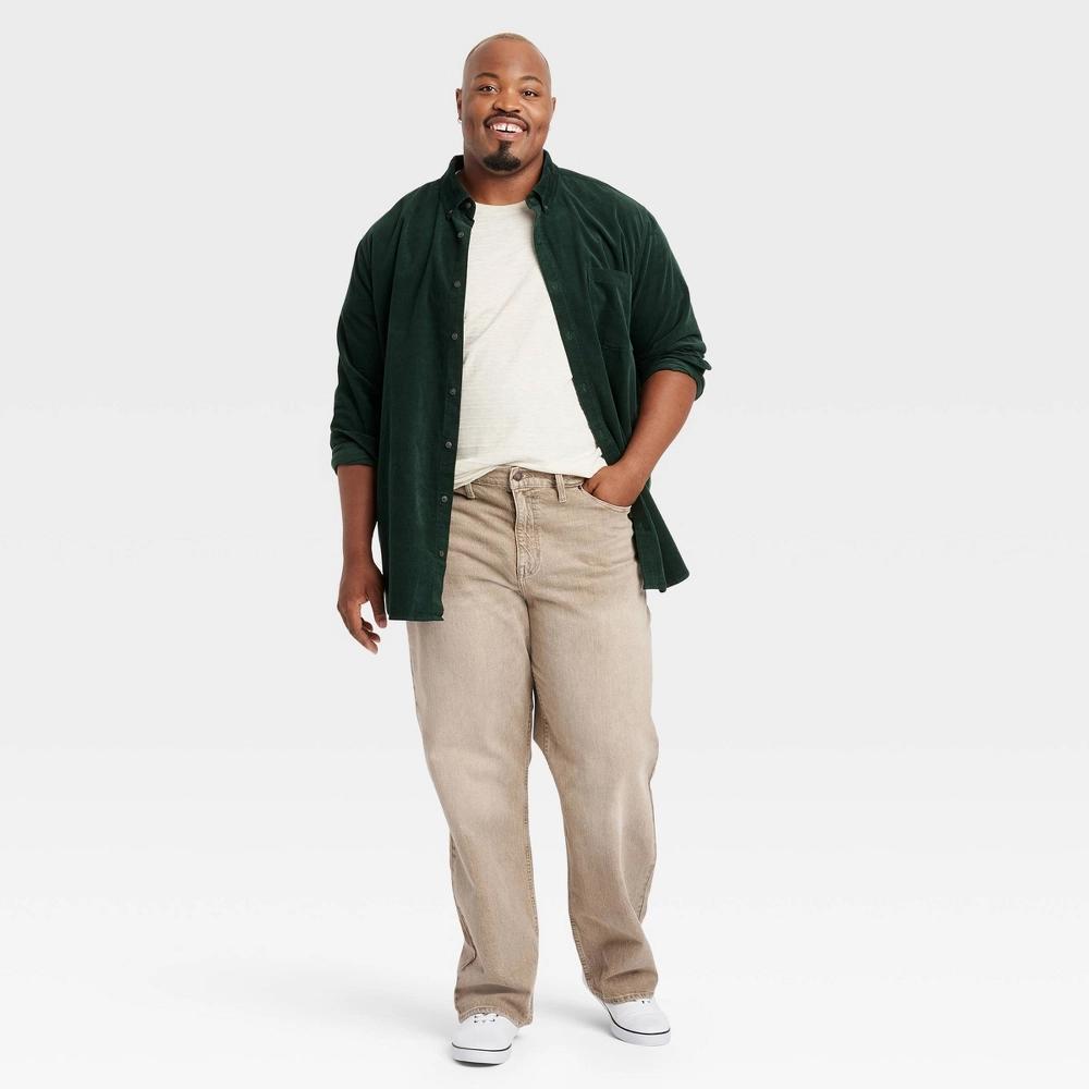Men's Big & Tall Relaxed Fit Jeans - Goodfellow & Co™ Indigo 44x30: Mid Rise Stretch, Machine Washable Product Image