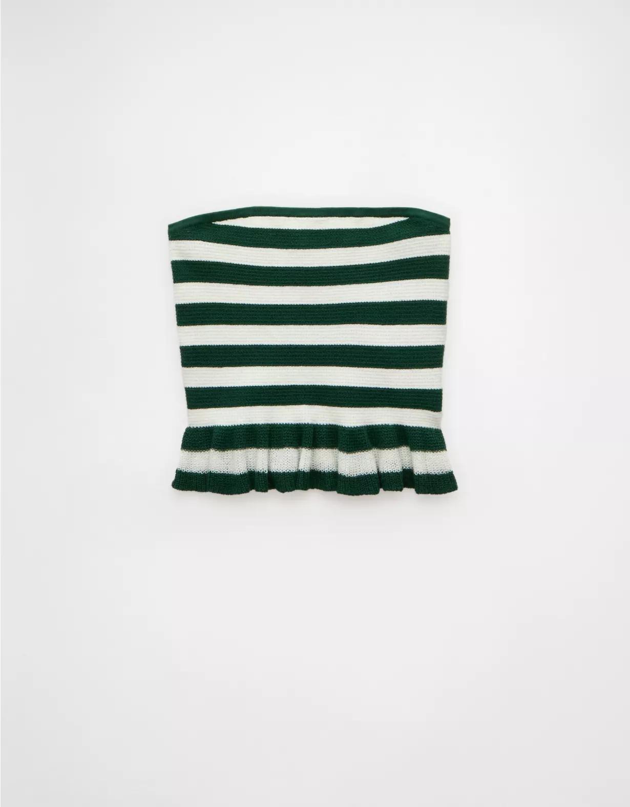 AE Cropped Peplum Sweater Tube Top Product Image