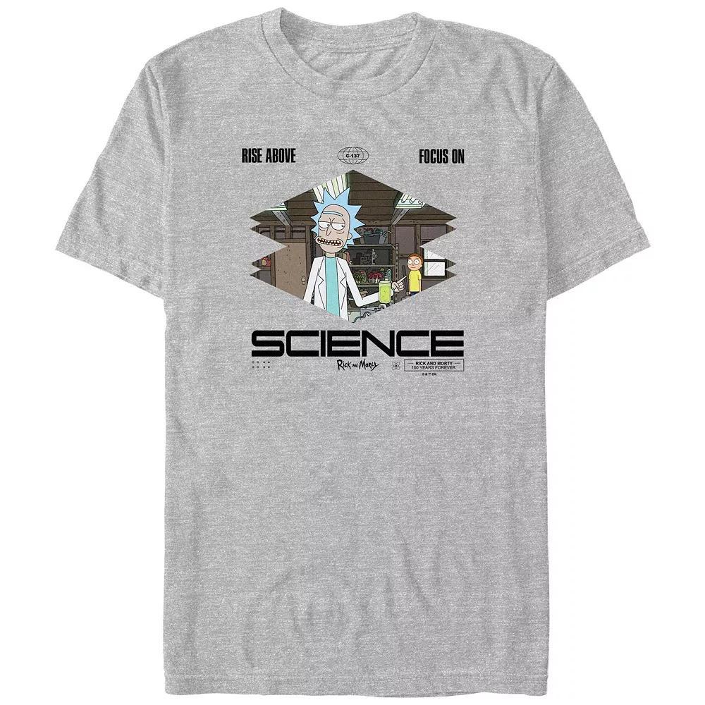 Big & Tall Rick And Morty Science Graphic Tee, Men's, Size: 3XL Tall, Athletic Grey Product Image