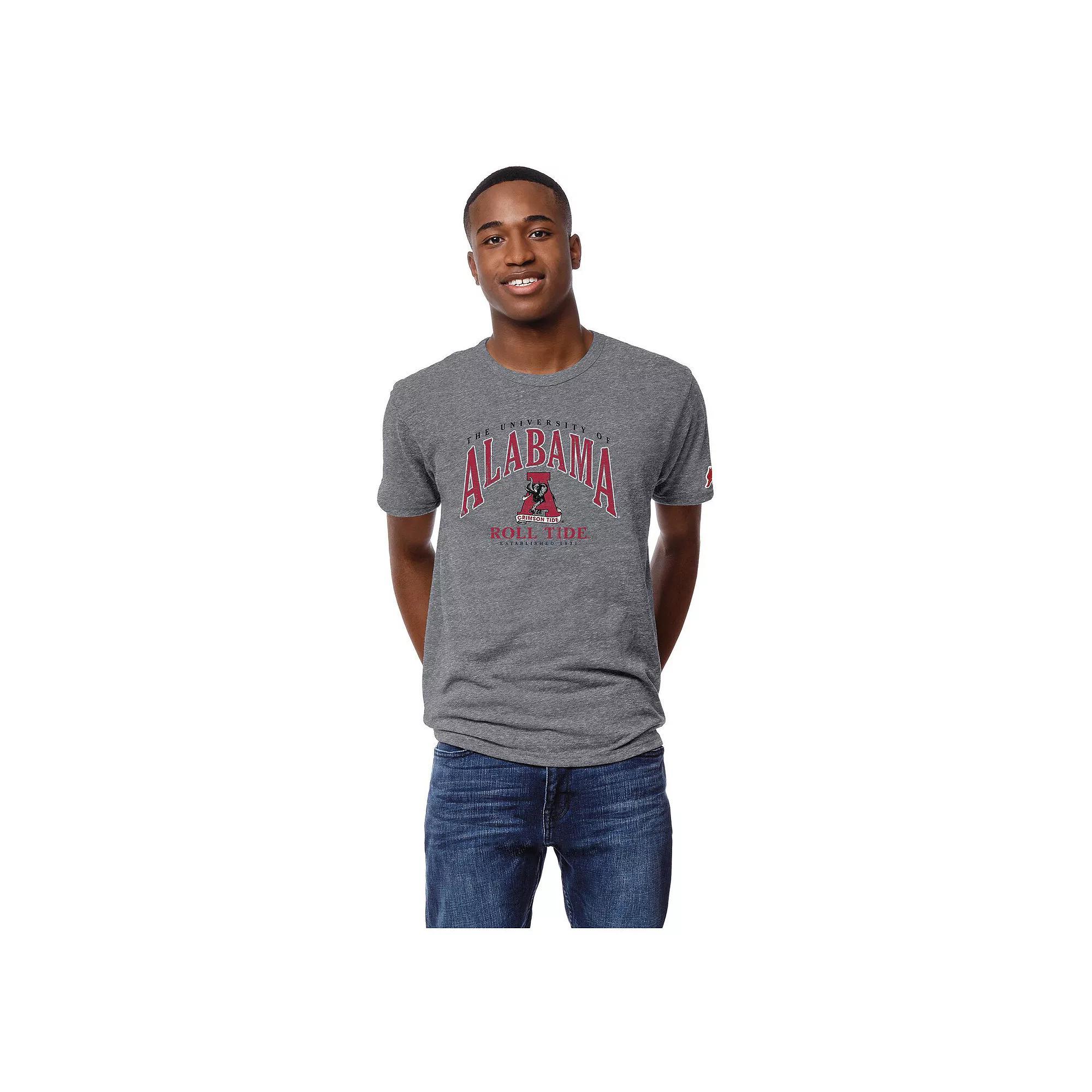 Men's League Collegiate Wear Heather Gray Alabama Crimson Tide Tall Arch 2.0 Victory Falls Tri-Blend T-Shirt, Size: 2XL, Grey Product Image