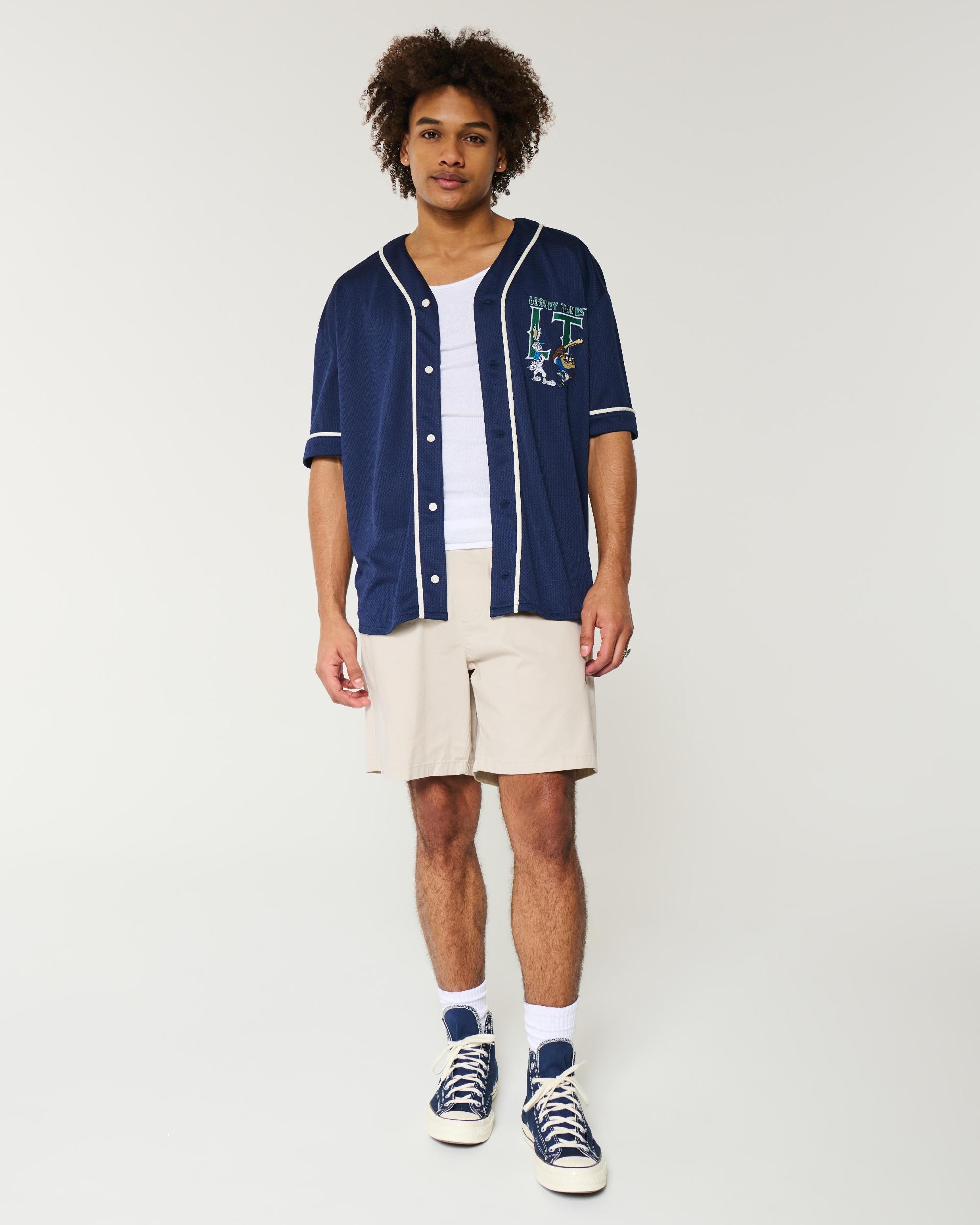 Above-the-Knee Twill Pull-On Shorts Product Image