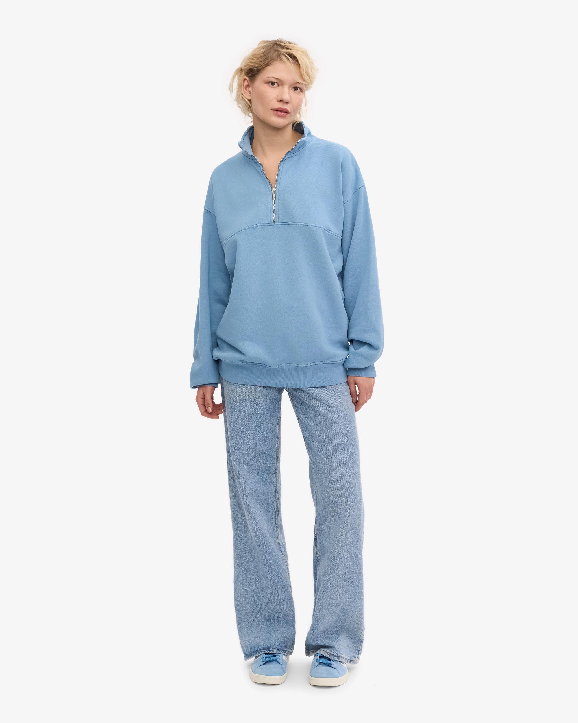 Organic Quarter Zip - Seaside Blue Product Image