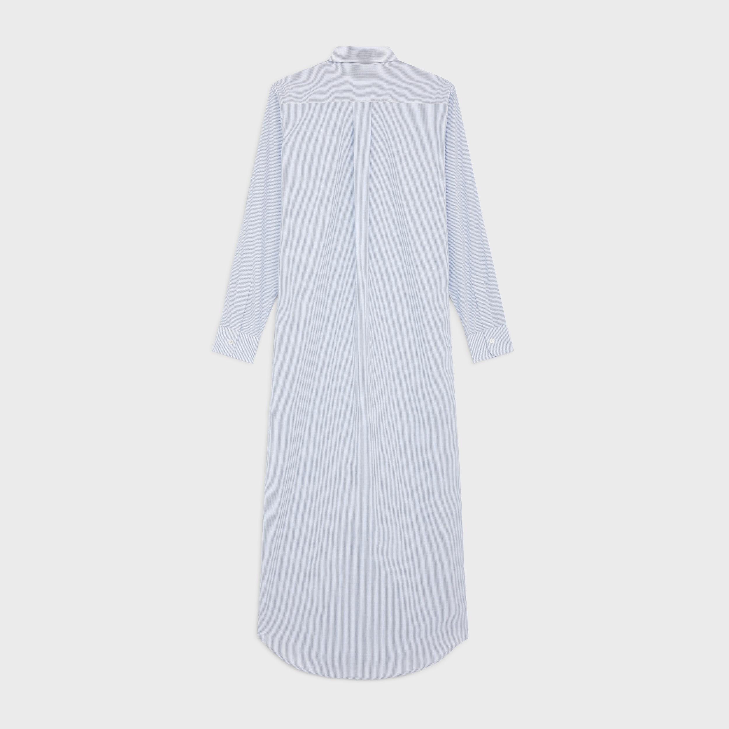long shirt dress in striped cotton Product Image