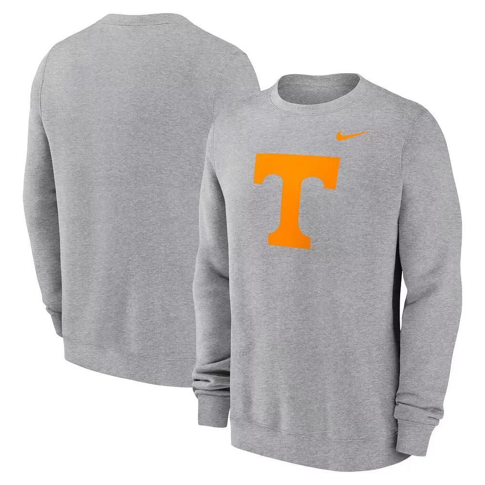 Men's Nike Heather Gray Tennessee Volunteers Primetime Evergreen Fleece Pullover Sweatshirt, Size: 2XL, Grey Product Image