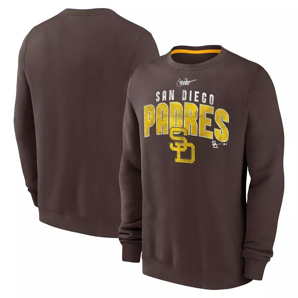 Men's Nike  Brown San Diego Padres Cooperstown Collection Team Shout Out Pullover Sweatshirt, Size: 3XL Product Image